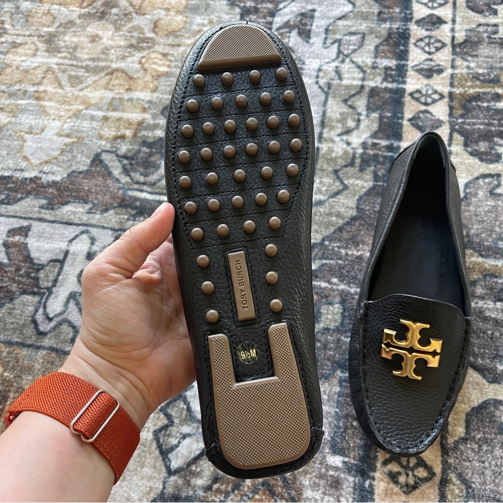 NWOB Tory Burch Everly Driver Black Loafers Leather - Picture 5 of 6